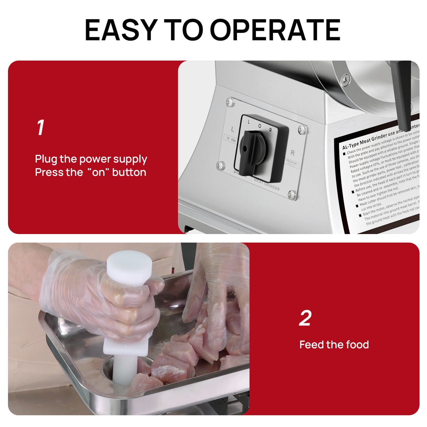 #8C Electric Meat Grinder - 0.6HP