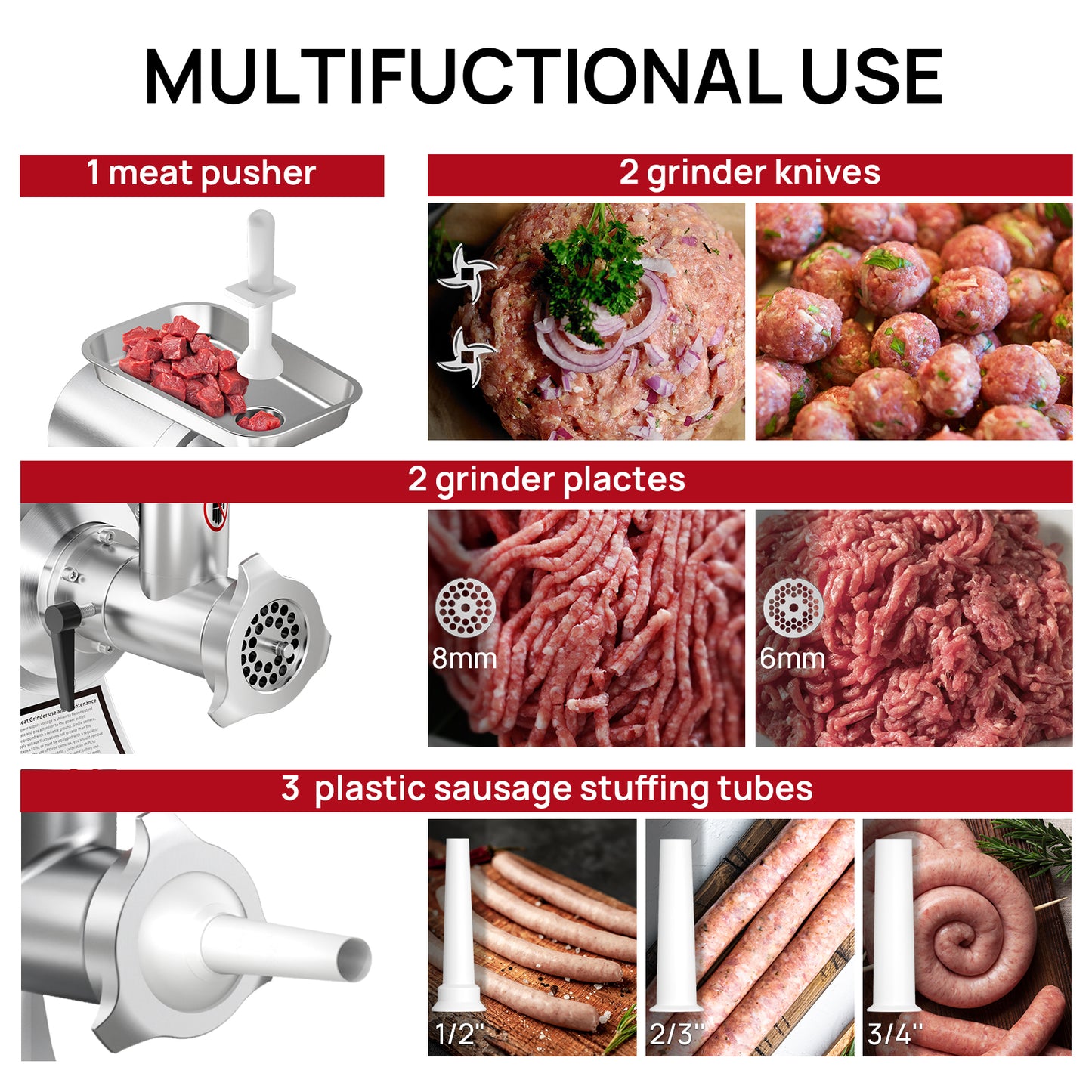 #8C Electric Meat Grinder - 0.6HP