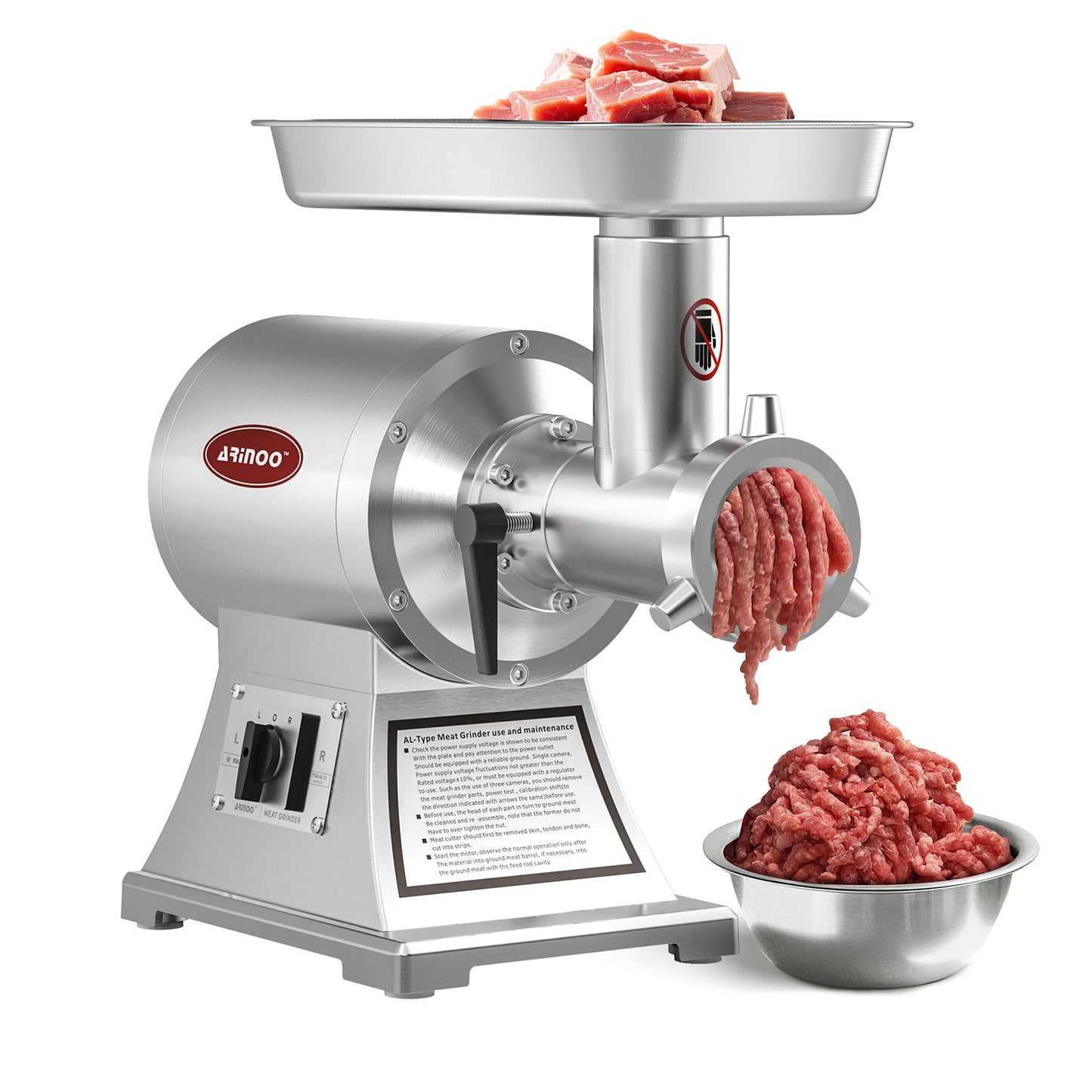 ARINOO Electric Commercial Meat Grinder AL#12C
